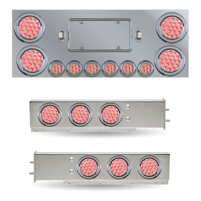 Dark Gray TRX-SPC33 Dual LED Mud Flap Hangers & Center Panel Rear Accessory Kit (2 1/2″ Bolt Spacing) REAR CENTER PANEL