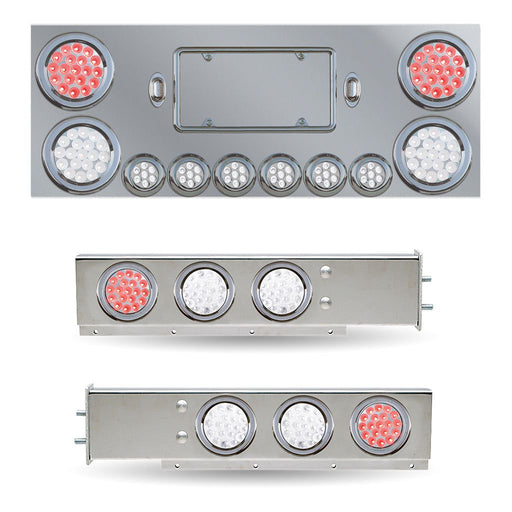 Gray TRX-SPC33 Dual LED Mud Flap Hangers & Center Panel Rear Accessory Kit (2 1/2″ Bolt Spacing) REAR CENTER PANEL