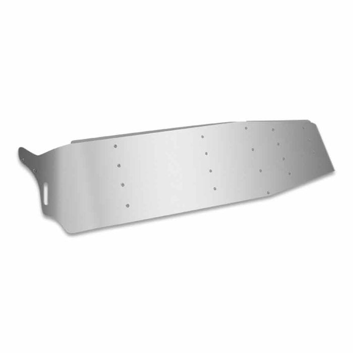 Light Gray TSUN-F1 15" FTL Flat Top Sunvisor (1991+) - Cab Mounted Mirrors Freightliner Visor