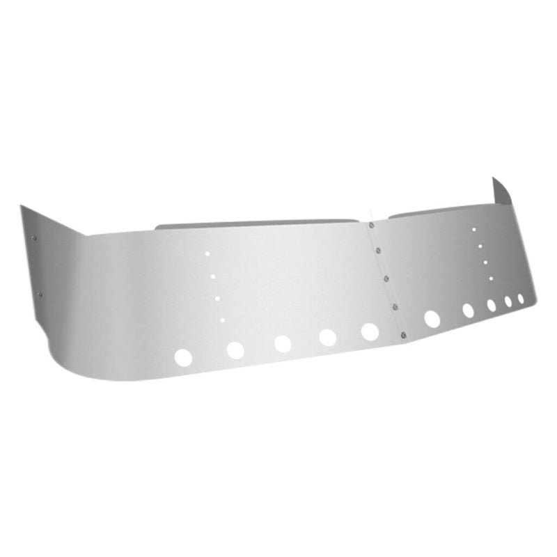 TSUN-F22 16" Freightliner Columbia & Century Class Mid Roof Sunvisor with 10 X 2" Light Holes (2004-) Freightliner Visor Light Gray