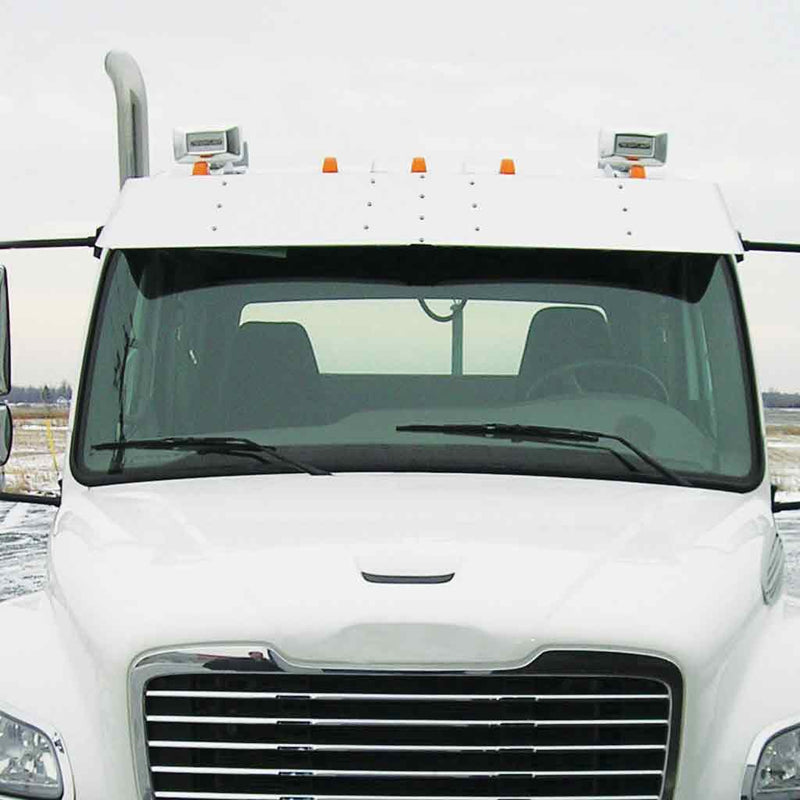 TSUN-F27 12 1/4" Freightliner Business Class M2 112 Flat Top Sunvisor (2003 - 2006) Freightliner Visor Light Gray