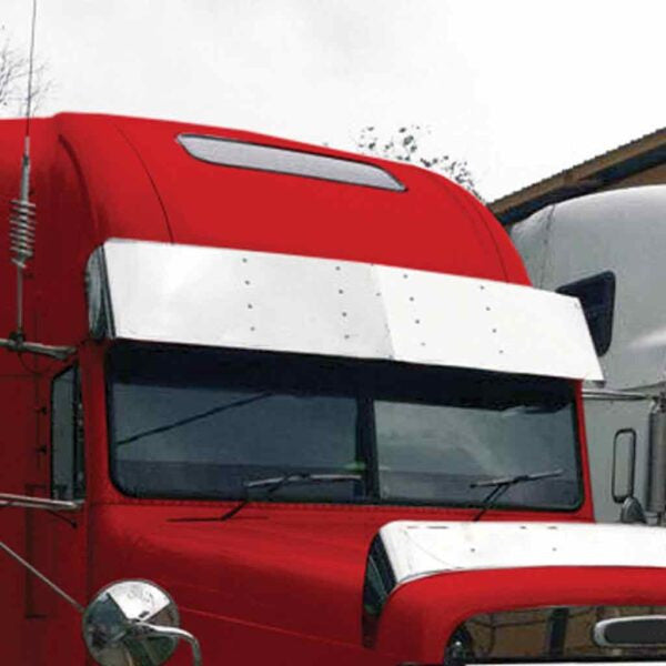TSUN-F6 Freightliner 16″ Raised Roof Sun Visor (1991+) – Blank Freightliner Visor White Smoke