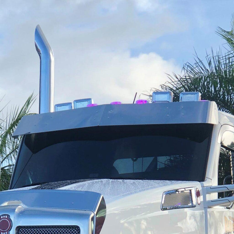 TSUN-K23 11 1/2" Kenworth T680-T880 Low Roof Sunvisor Kenworth visor Light Steel Blue