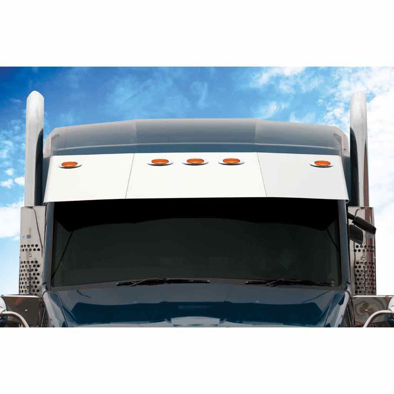 TSUN-K49 15.5” Kenworth Blind Mount Sunvisor for Mid-Roof & Standup Roofs with 5 Slotted Light Holes Kenworth visor Lavender