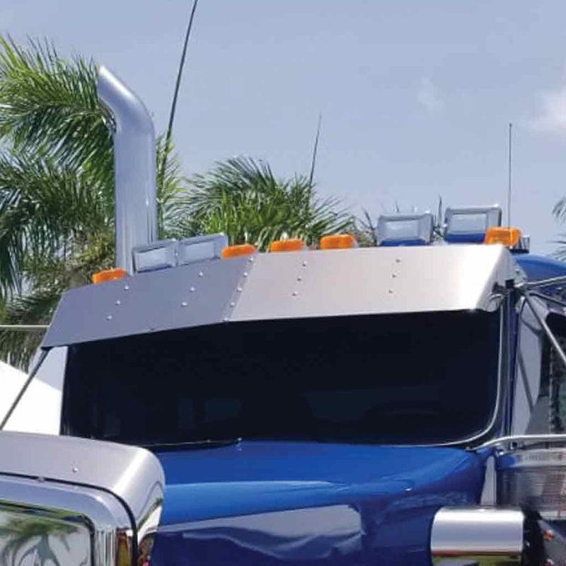 TSUN-K5 14" Kenworth W900 (2007+) & T170 (2010+) Curved Glass Sunvisor Kenworth visor Dark Gray
