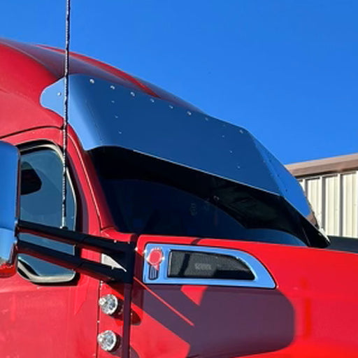 TSUN-K84 KW. T680 17″ Sun Visor (2012+) – 18 x 3/4″ Light Holes VISOR Tomato