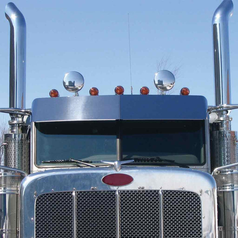 TSUN-P25 14" Boltless Pet. 379 Standard Cab Sunvisor (1987+) PETERBILT VISOR Light Slate Gray