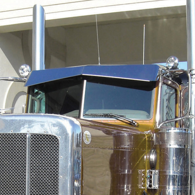 TSUN-P26 13 Bowtie Boltless Peterbilt 379 Standard Cab Sunvisor (2005 - 2007)" PETERBILT VISOR Dim Gray