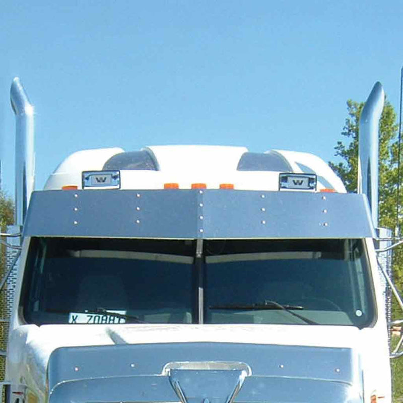 TSUN-W1 13 1/2" Western Star CONSTELLATION 13.5″ Flat Top Sun Visor (1998+ Except 2006) – Door Mounted Mirrors | Blank Sky Blue
