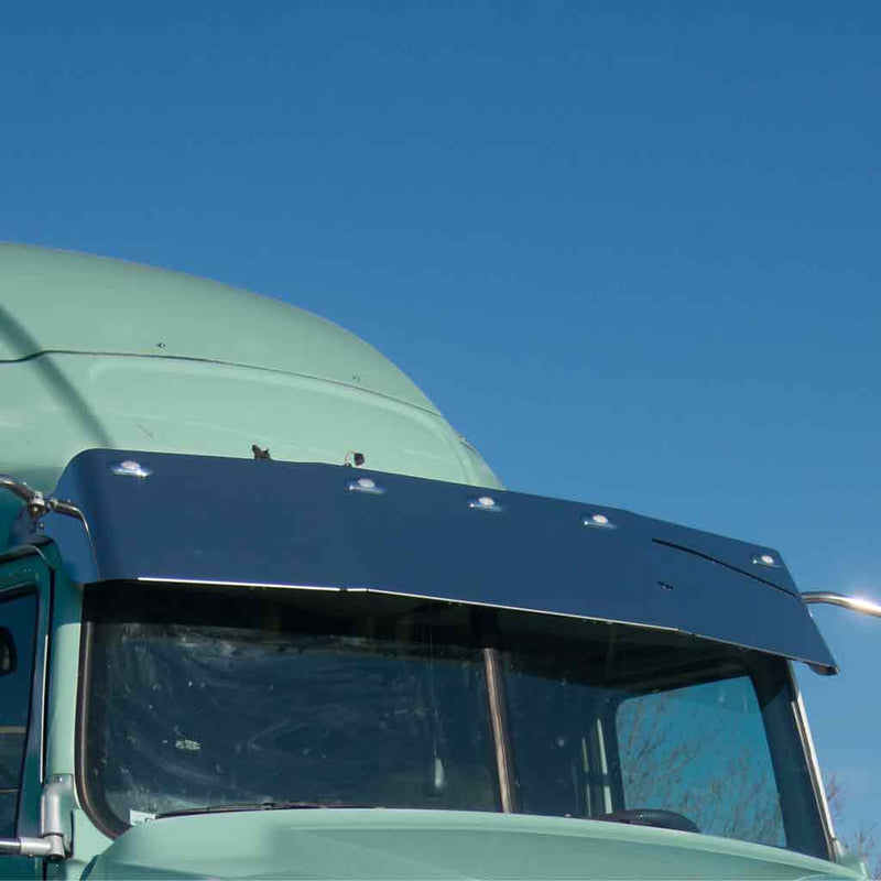TSUN-W18 14" Western Star 5700 XE Stratosphere 14″ Sun Visor (2015+) – OEM Holes Steel Blue