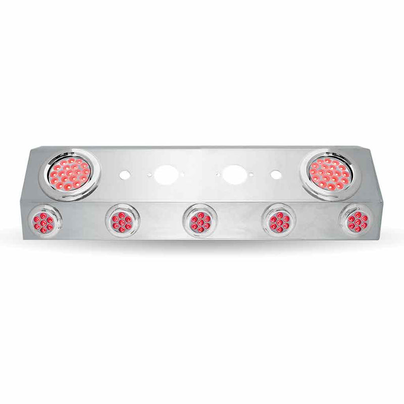 TU-1601L4 Dual LED Airline Box – 4″ & 2″ LEDs (Clear Lens) | Stainless Steel Light Gray