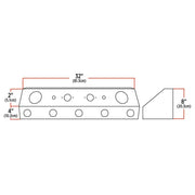 TU-1601L4 Dual LED Airline Box – 4″ & 2″ LEDs (Clear Lens) | Stainless Steel Antique White
