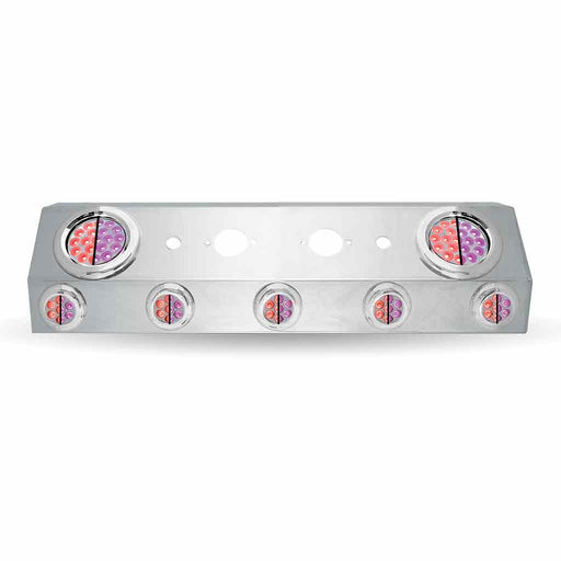 Light Gray TU-1601L5 Dual LED Air Line Box – 4″ & 2″ LEDs (Clear Lens) | Stainless Steel