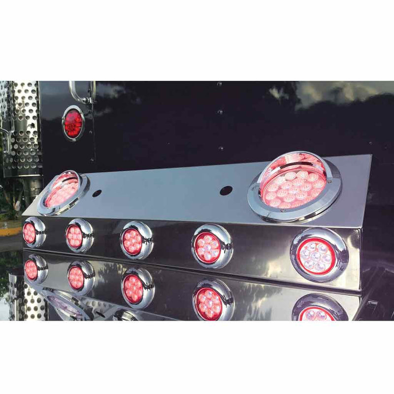 TU-1601L5 Dual LED Airline Box – 4″ & 2″ LEDs (Clear Lens) | Stainless Steel Dark Slate Gray