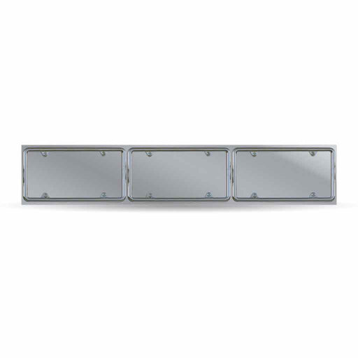 Dark Gray TU-1714 License Plate Holder – Triple Plate | Stainless Steel