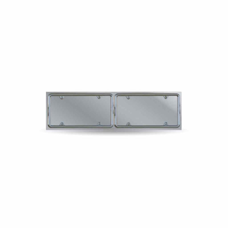 TU-1715 License Plate Holder – Double Plate | Stainless Steel License Plate Holder Dark Gray