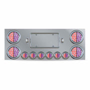 TU-9001L5 Dual LED Rear Center Panel – 4″ & 2″ Dual LEDs (Clear Lens) | Stainless Steel REAR CENTER PANEL Dark Gray