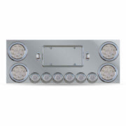 TU-9001LC LED Rear Center Panel – 4″ & 2″ LEDs (Clear Lens) | Stainless Steel REAR CENTER PANEL Dark Gray
