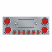 TU-9001L LED Rear Center Panel – 4″ & 2″ LEDs (Red Lens) | Stainless Steel REAR CENTER PANEL Dark Gray
