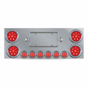 TU-9001L LED Rear Center Panel – 4″ & 2″ LEDs (Red Lens) | Stainless Steel REAR CENTER PANEL Dark Gray
