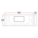 Dark Slate Gray TU-9001L LED Rear Center Panel – 4″ & 2″ LEDs (Red Lens) | Stainless Steel REAR CENTER PANEL
