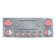 TU-9002L2 Dual LED Rear Center Panel – 4″ & 2.5″ Dual LEDs (Clear Lens) | Stainless Steel REAR CENTER PANEL Dark Gray