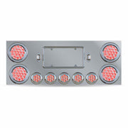 TU-9002L2 Dual LED Rear Center Panel – 4″ & 2.5″ Dual LEDs (Clear Lens) | Stainless Steel REAR CENTER PANEL Dark Gray