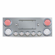 TU-9002L2 Dual LED Rear Center Panel – 4″ & 2.5″ Dual LEDs (Clear Lens) | Stainless Steel REAR CENTER PANEL Dark Gray