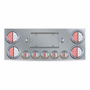 TU-9002L3 Dual LED Rear Center Panel – 4″ & 2.5″ Dual LEDs (Clear Lens) | Stainless Steel REAR CENTER PANEL Dark Gray
