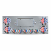 TU-9002L4 Dual LED Rear Center Panel – 4″ & 2.5″ Dual LEDs (Clear Lens) | Stainless Steel REAR CENTER PANEL Dark Gray