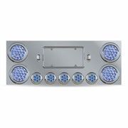 TU-9002L4 Dual LED Rear Center Panel – 4″ & 2.5″ Dual LEDs (Clear Lens) | Stainless Steel REAR CENTER PANEL Dark Gray
