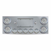 TU-9002L4 Dual LED Rear Center Panel – 4″ & 2.5″ Dual LEDs (Clear Lens) | Stainless Steel REAR CENTER PANEL Dark Gray