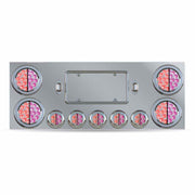 TU-9002L5 Dual LED Rear Center Panel – 4″ & 2.5″ Dual LEDs (Clear Lens) | Stainless Steel REAR CENTER PANEL Dark Gray