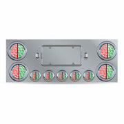 TU-9002L6 Dual LED Rear Center Panel – 4″ & 2.5″ Dual LEDs (Clear Lens) | Stainless Steel REAR CENTER PANEL Dark Gray