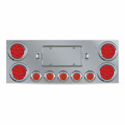 TU-9002L LED Rear Center Panel – 4″ & 2.5″ LEDs (Red Lens) | Stainless Steel REAR CENTER PANEL Dark Gray