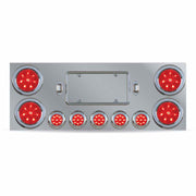 TU-9002L LED Rear Center Panel – 4″ & 2.5″ LEDs (Red Lens) | Stainless Steel REAR CENTER PANEL Dark Gray