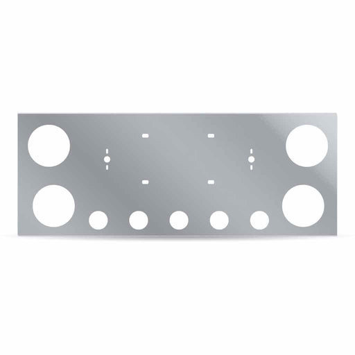 Dark Gray TU-9002 LED Rear Center Panel – 4 x 4″ Holes & 5 x 2.5″ Holes | Stainless Steel REAR CENTER PANEL