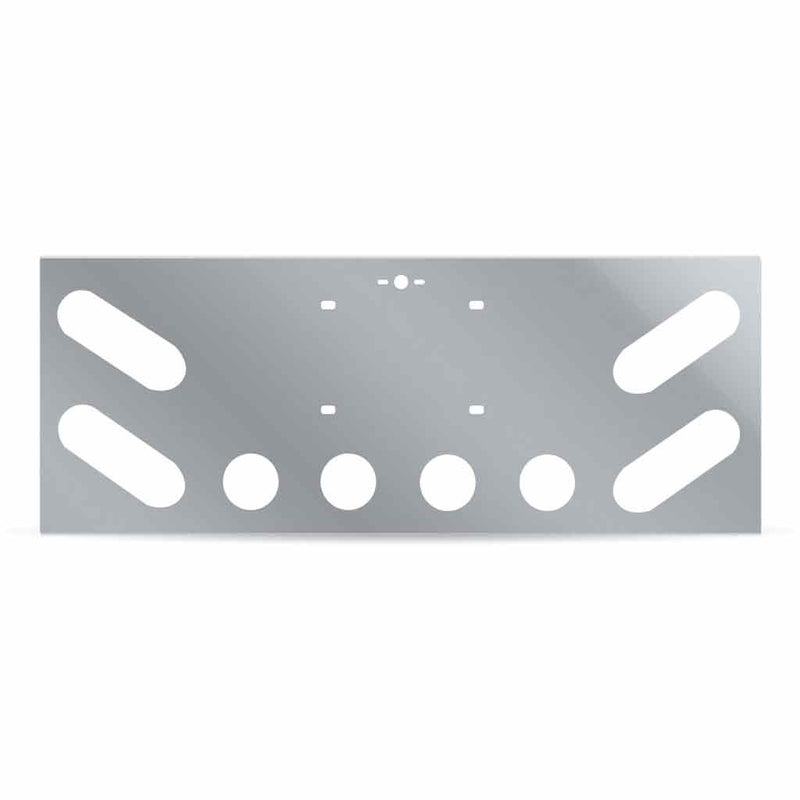 TU-9008 LED Rear Center Panel – 4 x Oval Holes & 4 x 2.5″ Holes | Stainless Steel REAR CENTER PANEL Dark Gray