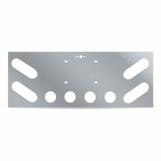 Dark Gray TU-9008 LED Rear Center Panel – 4 x Oval Holes & 4 x 2.5″ Holes | Stainless Steel REAR CENTER PANEL