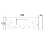 TU-9008 LED Rear Center Panel – 4 x Oval Holes & 4 x 2.5″ Holes | Stainless Steel REAR CENTER PANEL Dark Slate Gray