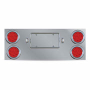 TU-9017L1 LED Rear Center Panel – 4″ LEDs (Red Lens) | Stainless Steel REAR CENTER PANEL Dark Gray