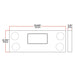 Dark Slate Gray TU-9017LC. LED Rear Center Panel – 4″ LEDs (ClearLens) | Stainless Steel REAR CENTER PANEL