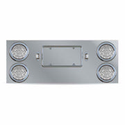 TU-9017L4 Dual LED Rear Center Panel – 4″ Dual LEDs (Clear Lens) | Stainless Steel REAR CENTER PANEL Dark Gray