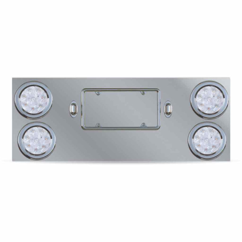 TU-9017LC. LED Rear Center Panel – 4″ LEDs (ClearLens) | Stainless Steel REAR CENTER PANEL Dark Gray