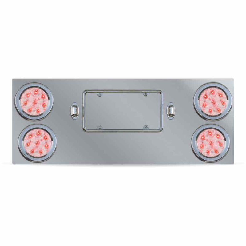 TU-9017LC. LED Rear Center Panel – 4″ LEDs (ClearLens) | Stainless Steel REAR CENTER PANEL Dark Gray