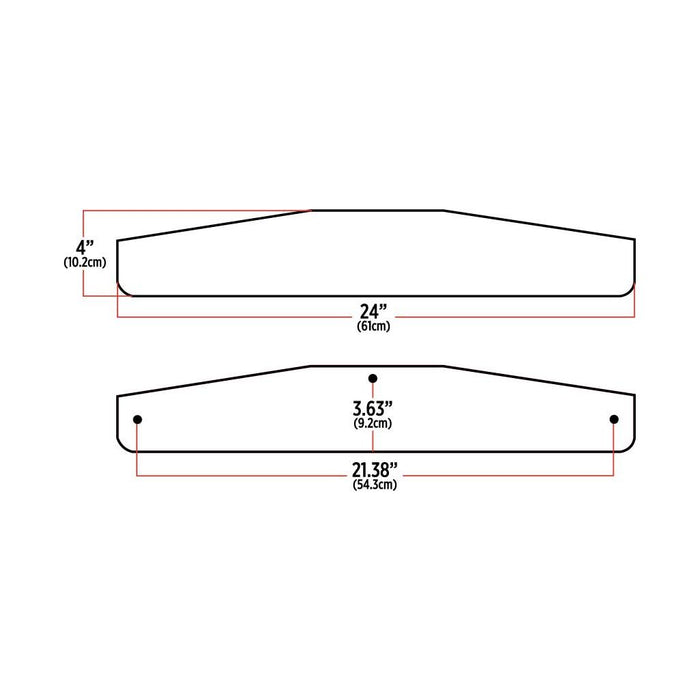 White Smoke TU-9204 24″ Angled Bottom Mud Flap Weights – Welded | Stainless Steel MUD FLAP WEIGHTS