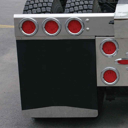 Black TU-9204 24″ Angled Bottom Mud Flap Weights – Welded | Stainless Steel MUD FLAP WEIGHTS