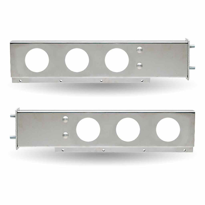 TU-9209 30″ LED Mud Flap Hangers – 3 3/4″ Bolt Spacing | 6 x 4″ Holes | Stainless Steel MUD FLAP HANGERS Gray