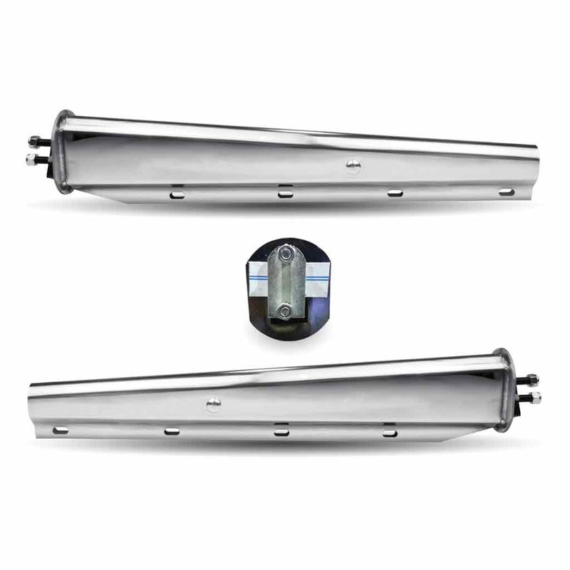 TU-9215 30″ Mud Flap Hangers – 1 1/8″ Bolt Spacing | Stainless Steel MUD FLAP HANGERS Light Gray