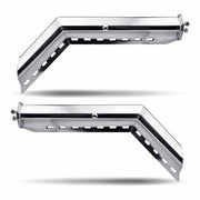 TU-9221 45° Angled 30″ Mud Flap Hangers – 1 1/8″ Bolt Spacing | Chrome Steel MUD FLAP HANGERS Light Gray